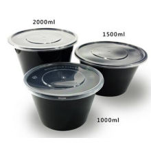 Black Color Plastic Disposable Food Packaging Container